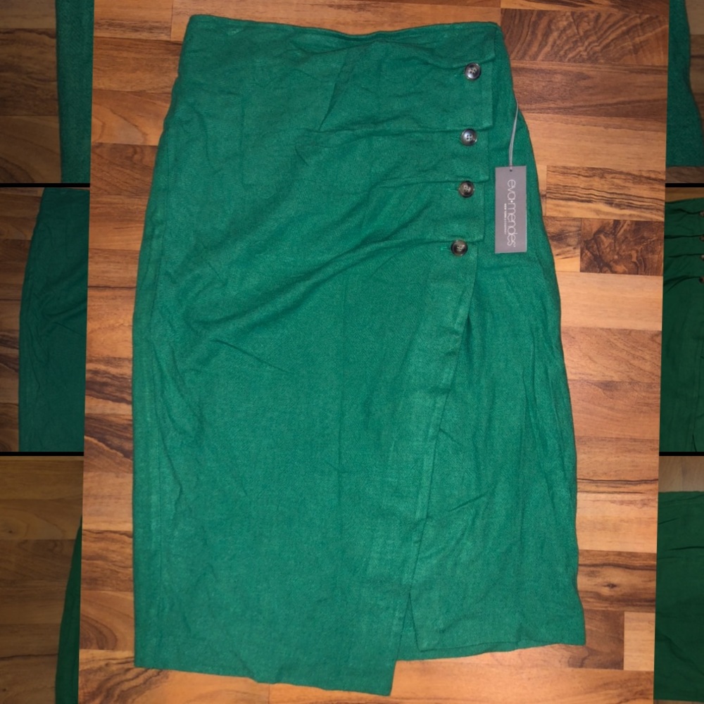 Green Midi Skirt by Eva Mendes